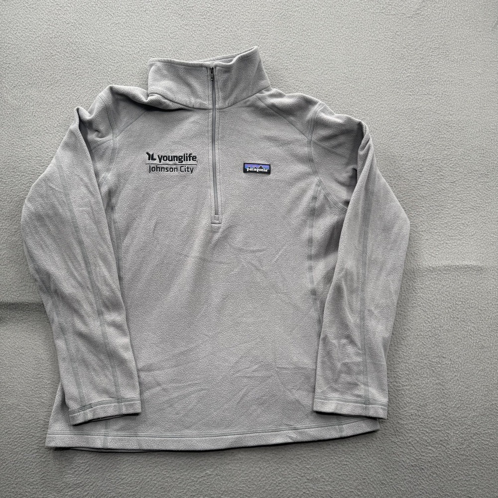 Patagonia Sweatshirt Womens Large Gray 1/4 Zip Fleece Pullover Younglife